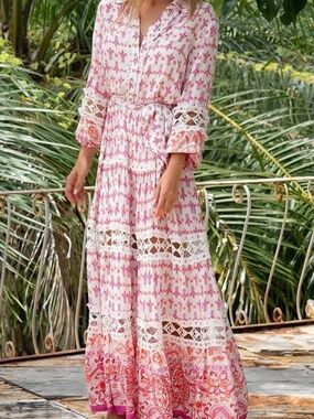 Miss June Paris Pink Maxi Dress